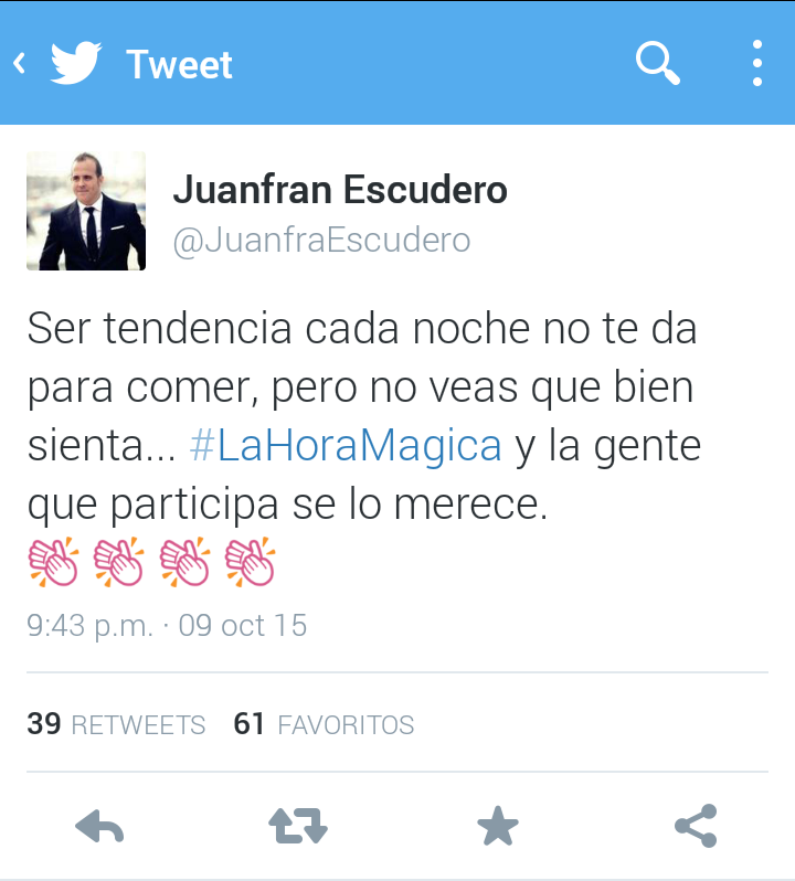 Juanfran Escudero - La hora mágica Twitter