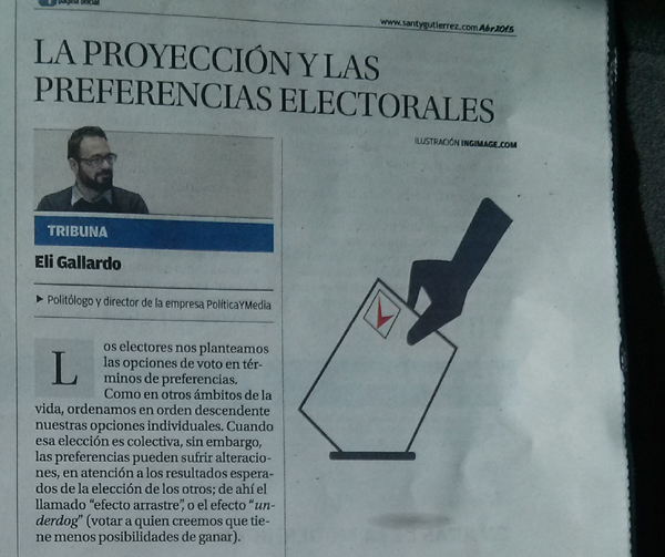 Articulo Eli Gallardo Diario Mallorca proyecciones electorales
