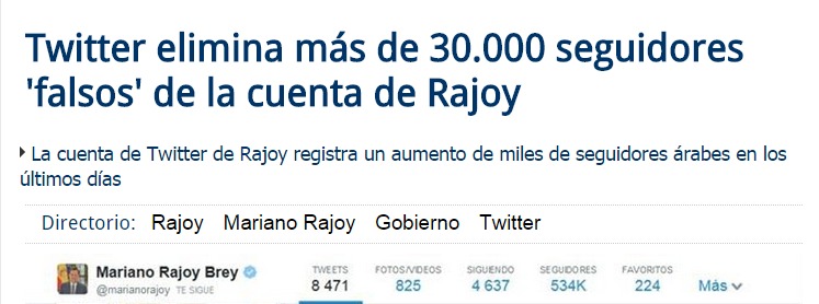 Rajoy perfiles falsos twitter
